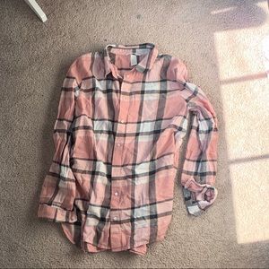 Pink plaid shirt